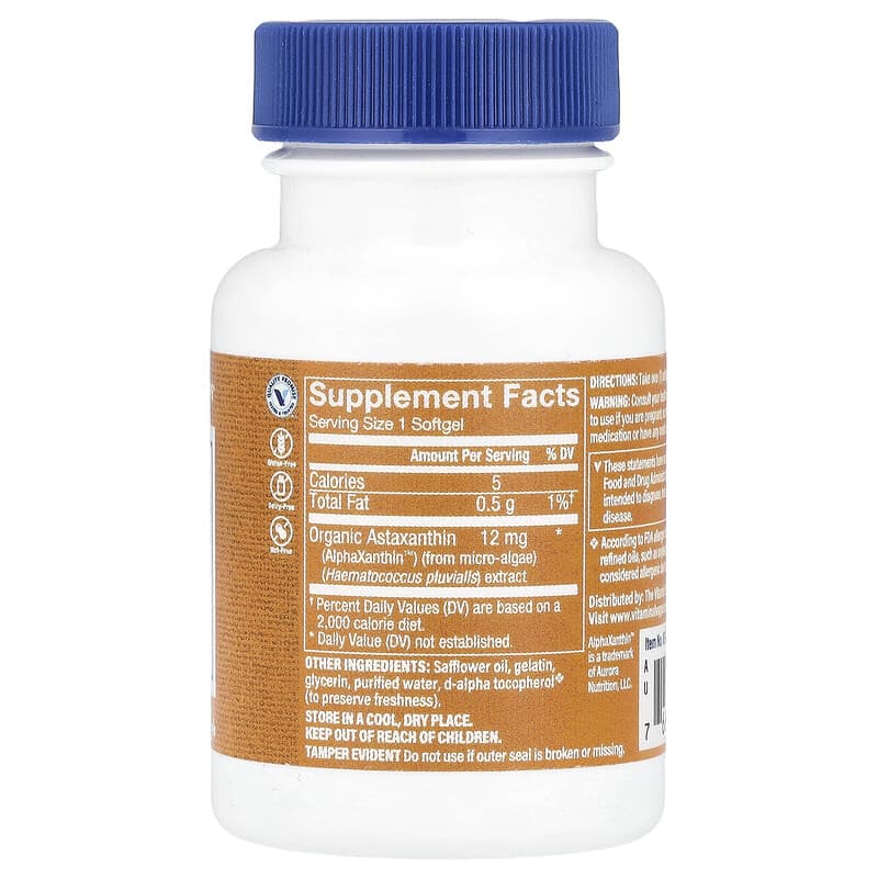 アスタキサンチン、12mg、ソフトジェル30粒