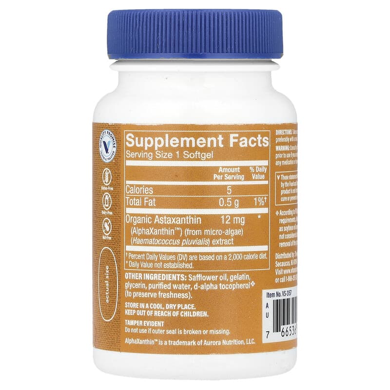 アスタキサンチン、12mg、ソフトジェル60粒