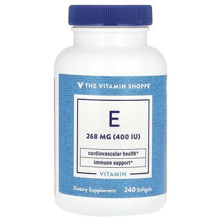 The Vitamin Shoppe, Витамин E, 268 мг (400 МЕ), 240 мягких таблеток