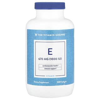 The Vitamin Shoppe, Vitamin E, 670 mg (1,000 IU), 240 Softgels