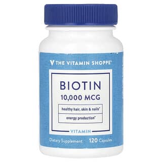 The Vitamin Shoppe, Biotina, 10.000 mcg, 120 cápsulas