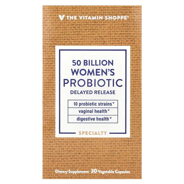 The Vitamin Shoppe, 여성용 프로바이오틱, 500억, 베지 캡슐 30정