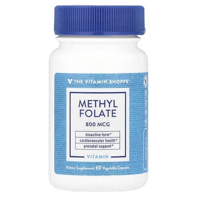 The Vitamin Shoppe, Methylfolate, 800 mcg, 60 Vegetarian Capsules