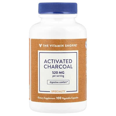 The Vitamin Shoppe, Activated Charcoal, 100 Vegetable Capsules (260 mg per Capsule)