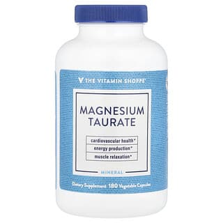 The Vitamin Shoppe, Taurate de magnésium, 180 capsules végétales