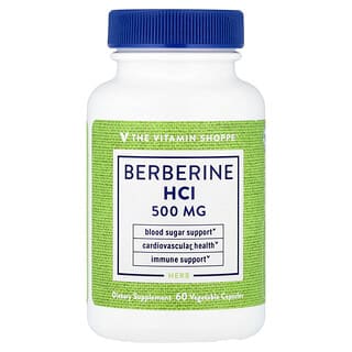 The Vitamin Shoppe, берберин гидрохлорид, 500 мг, 60 растительных капсул