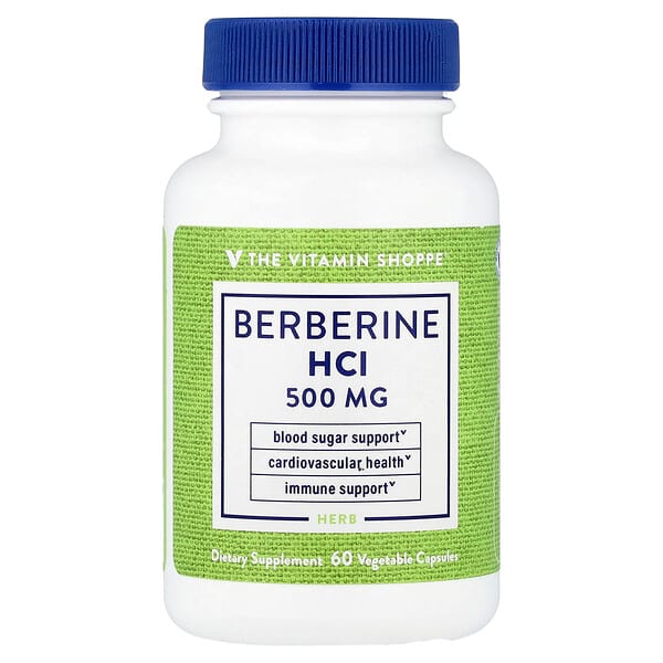 The Vitamin Shoppe, Berberine HCl, 500 mg, 60 Vegetable Capsules — product photo 1