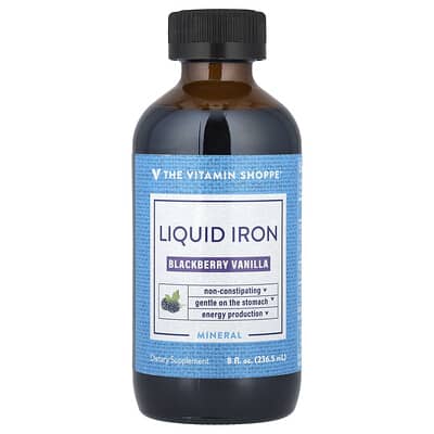 The Vitamin Shoppe, Liquid Iron, Blackberry Vanilla , 8 fl oz (236.5 ml)