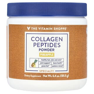 The Vitamin Shoppe, Peptídeos de Colágeno em Pó, Abacaxi, 181,5 g (6,4 oz)