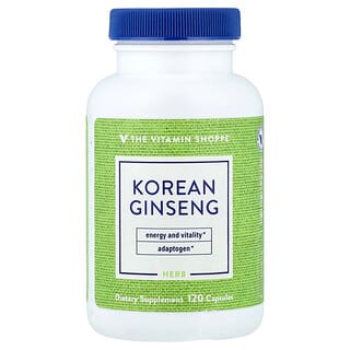 The Vitamin Shoppe (더 비타민 샵), 한국 인삼, 캡슐 120정(캡슐 1정당 648mg)