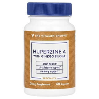 The Vitamin Shoppe, Huperzine A com Ginkgo Biloba, 60 Cápsulas