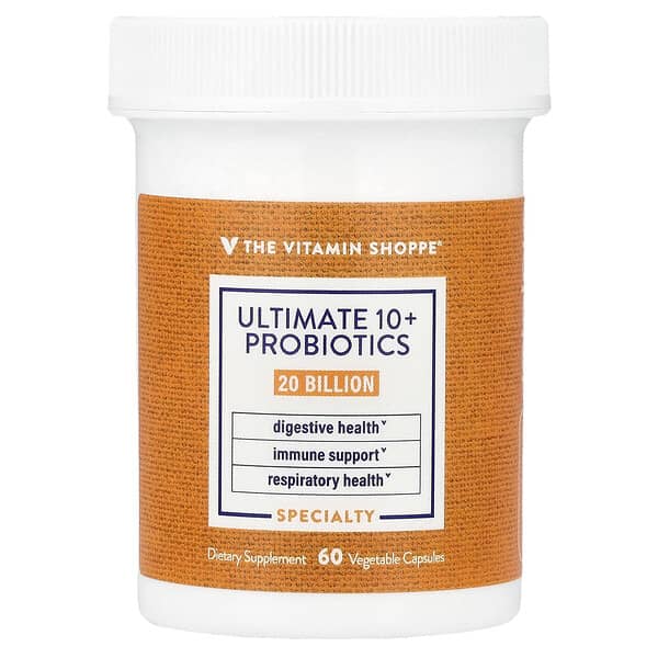 The Vitamin Shoppe, Ultimate 10+ Probiotics, 20 Billion CFU, 60 Vegetable Capsules — product photo 1