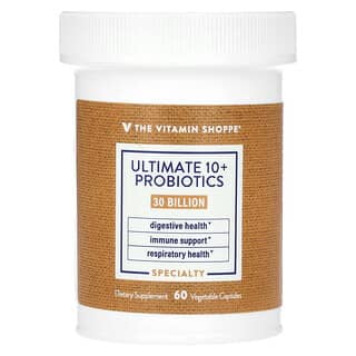 The Vitamin Shoppe, Probióticos Ultimate 10+, 30 Bilhões de UFCs, 60 Cápsulas Vegetais