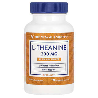 The Vitamin Shoppe, L-теанин, 200 мг, 120 растительных капсул