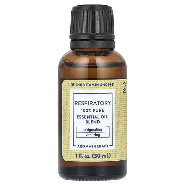 The Vitamin Shoppe, 순도 100% 에센셜 오일 혼합물, 호흡기, 30ml(1fl oz)