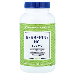 The Vitamin Shoppe, берберин гидрохлорид, 500 мг, 120 растительных капсул