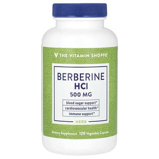 The Vitamin Shoppe, Cloridrato de Berberina, 500 mg, 120 Cápsulas Vegetais