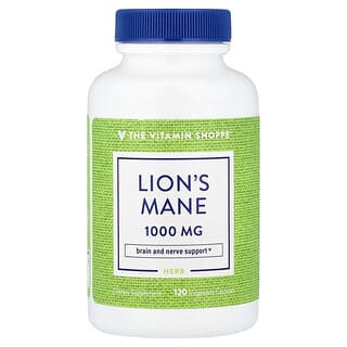 The Vitamin Shoppe, ежовик гребенчатый, 120 растительных капсул (500 мг в 1 капсуле)