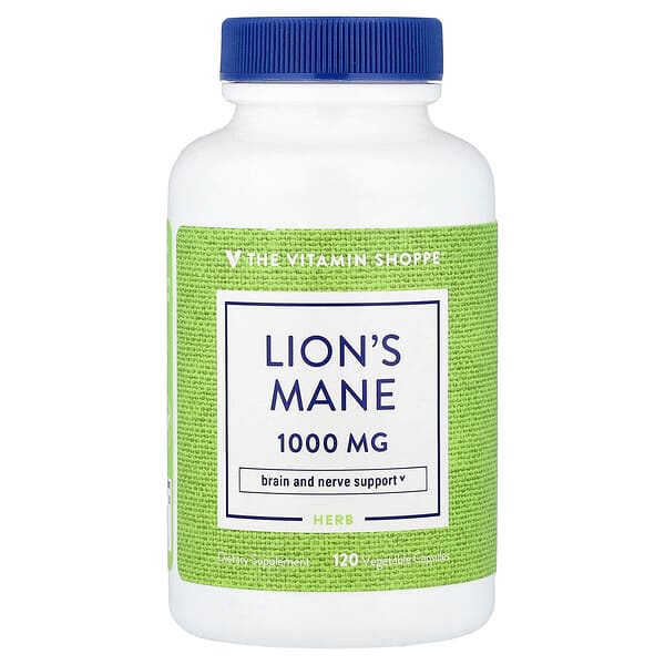 The Vitamin Shoppe, Lion's Mane, 120 Vegetable Capsules (500 mg per Capsule) — product photo 1
