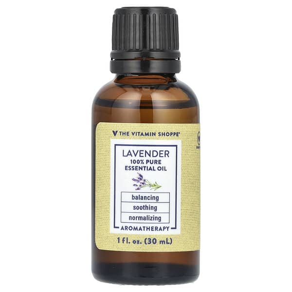 The Vitamin Shoppe, 순도 100% 에센셜 오일, 라벤더, 30ml(1fl oz)