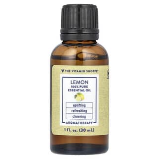 The Vitamin Shoppe, 100% Minyak Esensial Murni, Lemon, 30 ml (1 ons cairan)