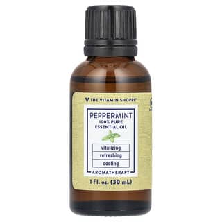 The Vitamin Shoppe, 순도 100% 에센셜 오일, 페퍼민트, 30ml(1fl oz)