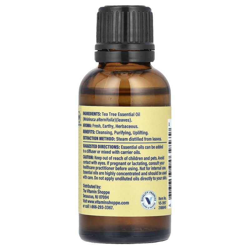 純度100％エッセンシャルオイル、ティーツリー、30ml（1液量オンス）
