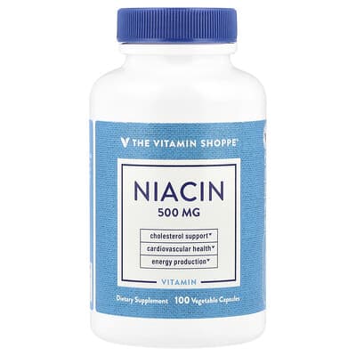 The Vitamin Shoppe, Niacin, 500 mg, 100 Vegetarian Capsules