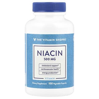 The Vitamin Shoppe, Niacin, 500 mg , 100 Vegetable Capsules