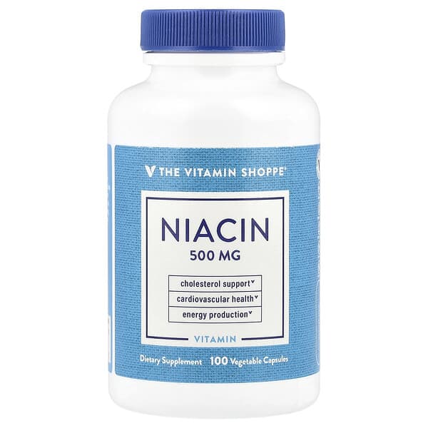 Niacin, 500 mg, 100 Vegetable Capsules