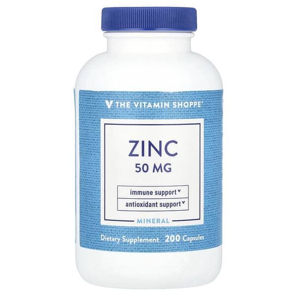 The Vitamin Shoppe, 아연, 50mg, 캡슐 200정