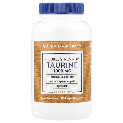 The Vitamin Shoppe, Double Strength Taurine, 1,000 mg, 100 Vegetarian Capsules