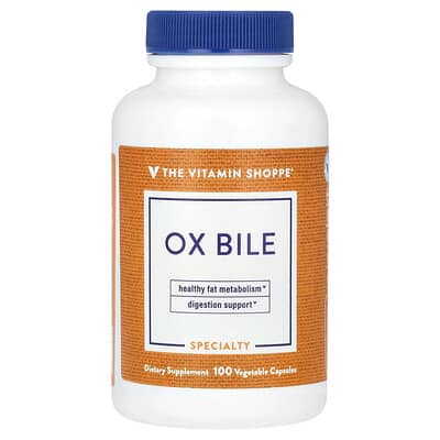 The Vitamin Shoppe, Ox Bile, 100 Vegetable Capsules (125 mg per Capsule)