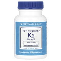 The Vitamin Shoppe, Triple Strength Vitamin K2, 300 mcg, 120 Vegetable Capsules