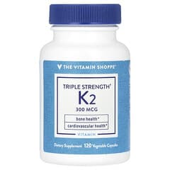 The Vitamin Shoppe, Triple Strength Vitamin K2, 300 mcg, 120 Vegetable Capsules