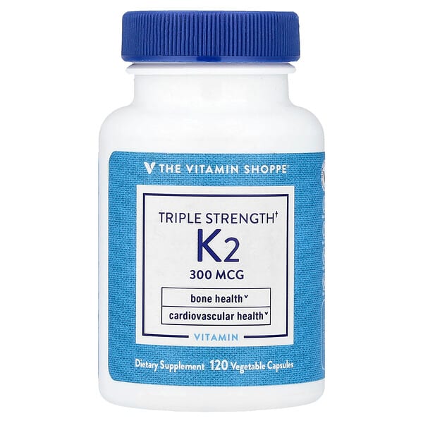 The Vitamin Shoppe, Vitamin K2, 300 mcg, 120 Vegetable Capsules — product photo 1