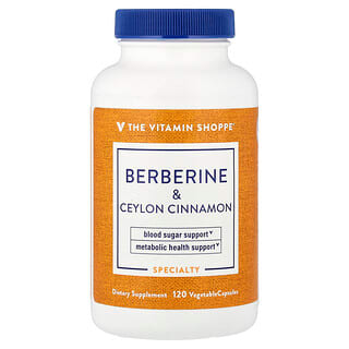 The Vitamin Shoppe, Берберин және Цейлон даршыны, 120 вегетариандық капсулалар