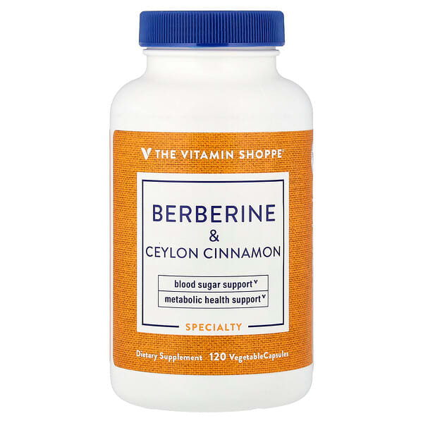 The Vitamin Shoppe, Berberine & Ceylon Cinnamon, 120 Vegetable Capsules — product photo 1