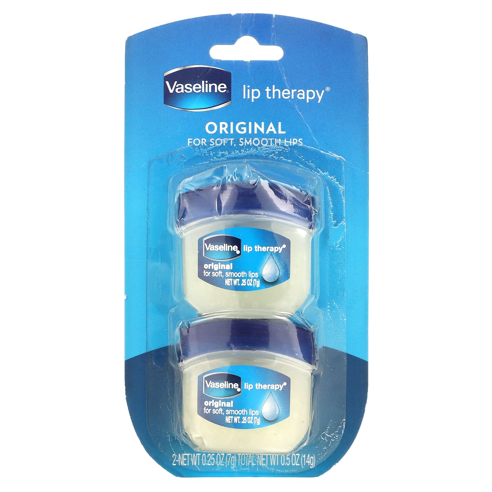 Vaseline, Lip Therapy, Original Lip Balm, 2 Pack, 0.25 oz (7 g) Each