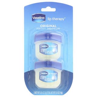 Vaseline, Terapia Labial, Bálsamo Labial Original, 2 Embalagens, 7 g (0,25 oz) Cada