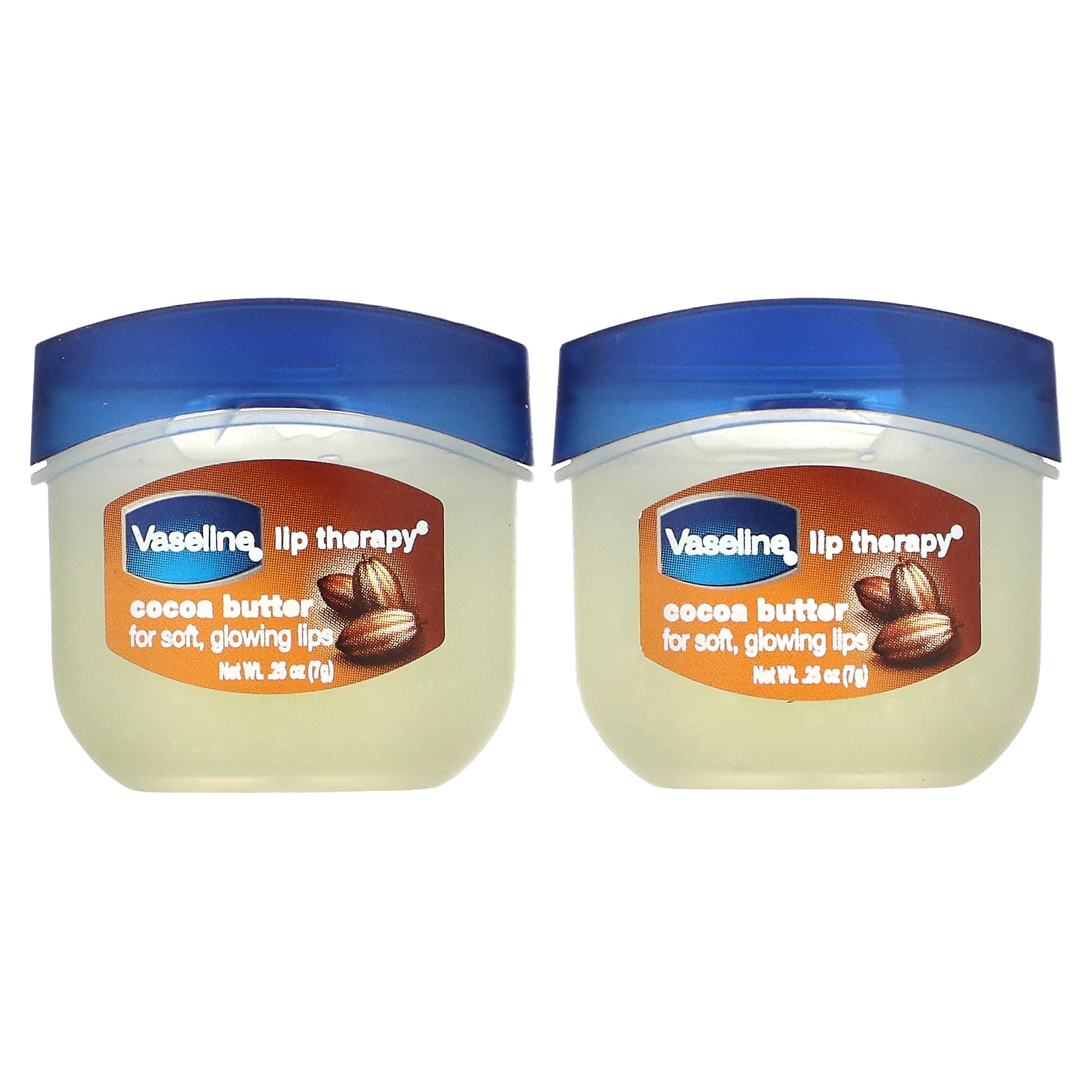 Begrænsninger honning Foran dig Vaseline, Lip Therapy, Cocoa Butter, 2 Pack, 0.25 oz (7 g) Each