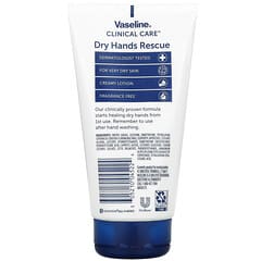 Vaseline, Clinical Care, Rescate para manos secas, Sin fragancia, 150 ml (5,1 oz. Líq.)