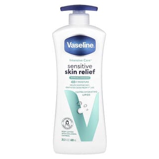 Vaseline, Intensive Care™, Body Lotion zur Linderung empfindlicher Haut, Körperlotion, ohne Duftstoffe, 600 ml (20,3 fl. oz.)