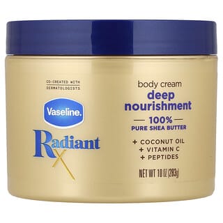 Vaseline, RadiantX, Crema corporal de nutrición profunda, 283 g (10 oz)
