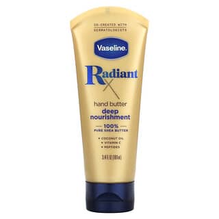 Vaseline, RadiantX, Manteca de nutrición profunda para manos, 101 ml (3,4 oz. Líq.)