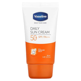 Vaseline‏, Daily Sun Care, קרם להגנה מהשמש, SPF 50+‎ ++PA, ‏50 מ“ל (1.69 אונקיית נוזל)