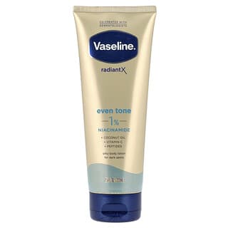 Vaseline, RadiantX（ラディアントX）、イーブントーンボディローション、ナイアシンアミド1％、222ml（7.5液量オンス）