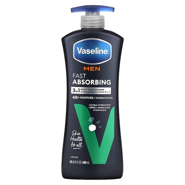 Vaseline, Men, Fast Absorbing Body & Face Lotion, 20.3 fl oz (600 ml)