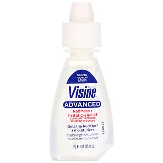 Visine, Advanced, Redness + Irritation Relief, Sterile, 1/2 fl oz (15 ml)