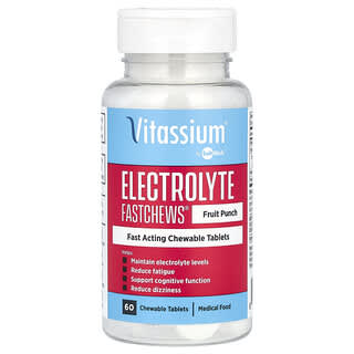 Vitassium‏, Electrolyte FastChews®, Fruit Punch , 60 Chewable Tablets